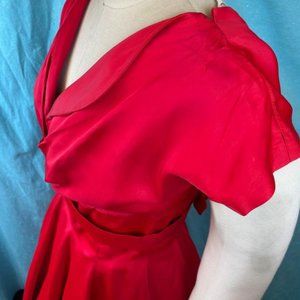 1950s/1960s W:26 Scarlet Red Jewel Tone cocktail